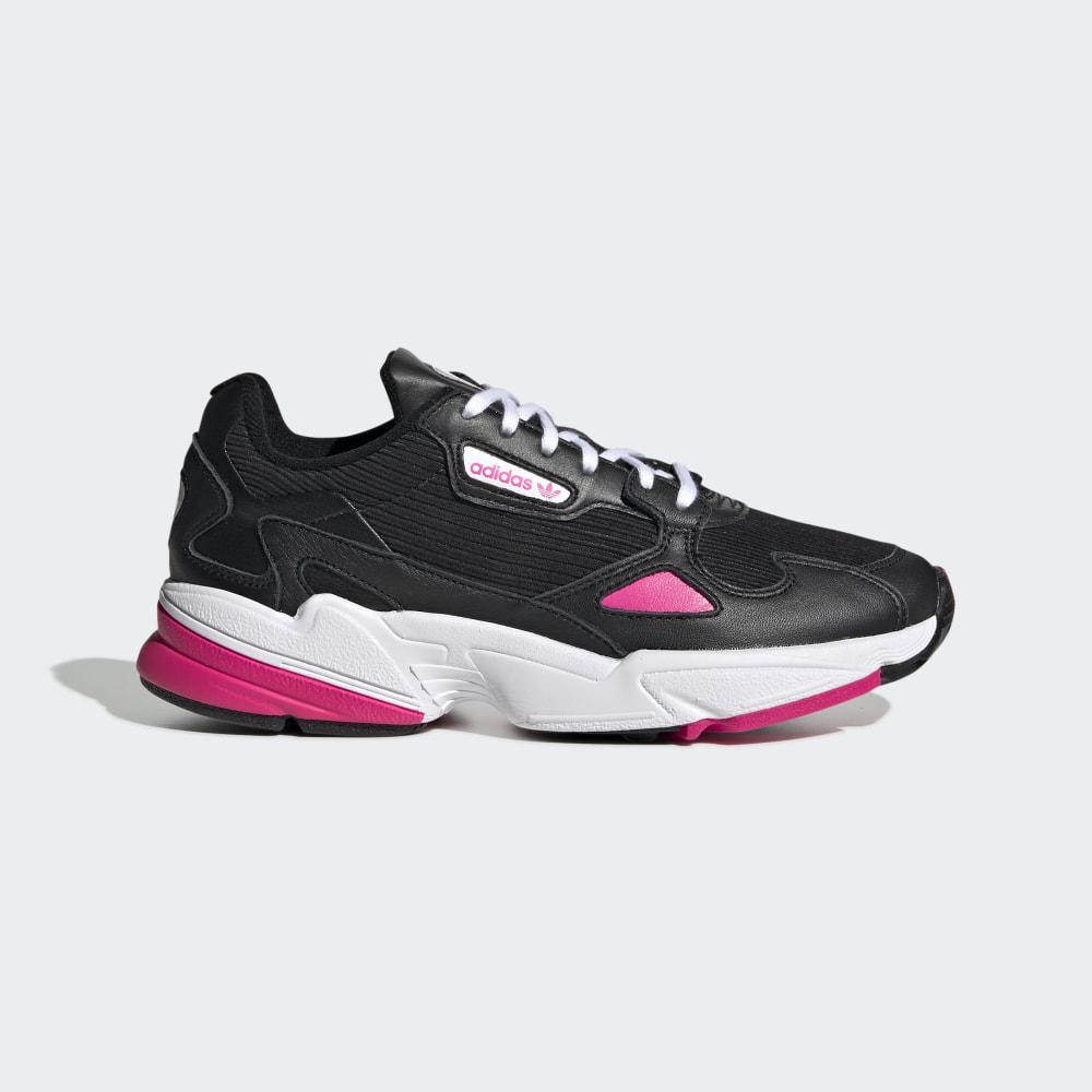 Adidas Falcon Hrvatska - Ženske Originals - Crne/Roze/Bijele (QCMXJV257)